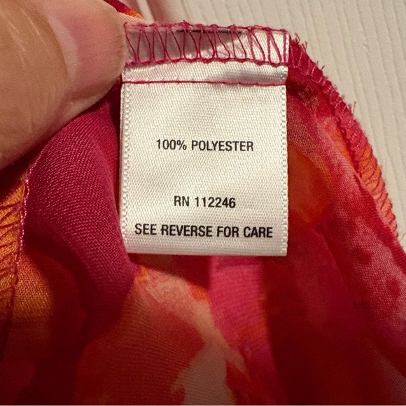 SAMI & JO XL women’s Red and Orange Sleeveless Blouse - Picture 4 of 7